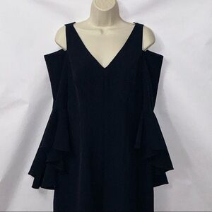 Maggy London, Blue Cold Shoulder Dress, Size 8